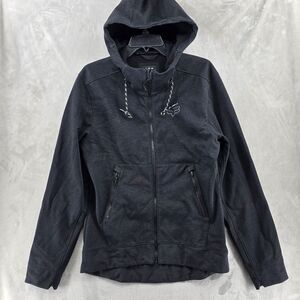 Fox Racing Ranger Fire Jacket Mens Medium Black Soft Shell Full Zip Hoodie